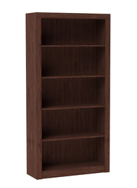 Manhattan Comfort Classic Olinda Bookcase with 5-Shelves - Nut Brown