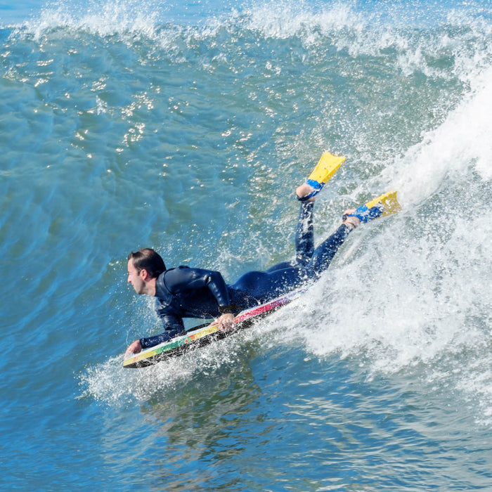 Costway 33\" Lightweight Body Board With Eps Core Xpe Deck Hdpe Bottom Crescent Tail Colorful