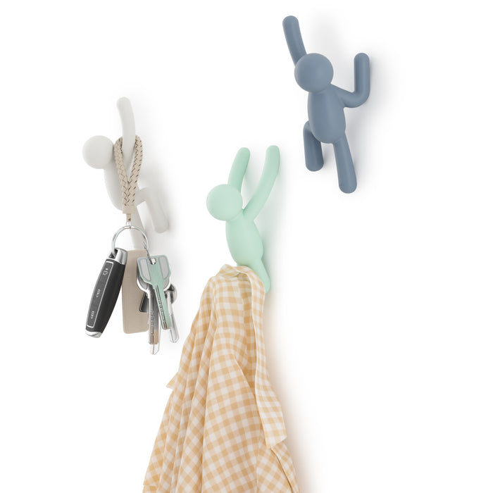 Umbra Buddy Wall Hooks - Grey and Green