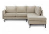Upholstered Sofa Sectional, 86" Wide, Beige Fabric, Black Metal Legs Sectional | Sofa Sectionnel Rembourre, 85" De Large, Tissu Beige, Pieds En Metal Noir