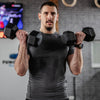 Soozier 2 x 20 lbs Rubber Dumbbells Weight Set for Body Fitness Training
