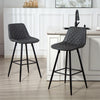 HOMCOM Bar Stools Set of 2, Counter Height, 27.25" Kitchen Stools, Black