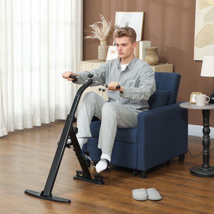 Soozier Seated Pedal Exerciser Foldable Leg Exercise Bike With Lcd Monitor