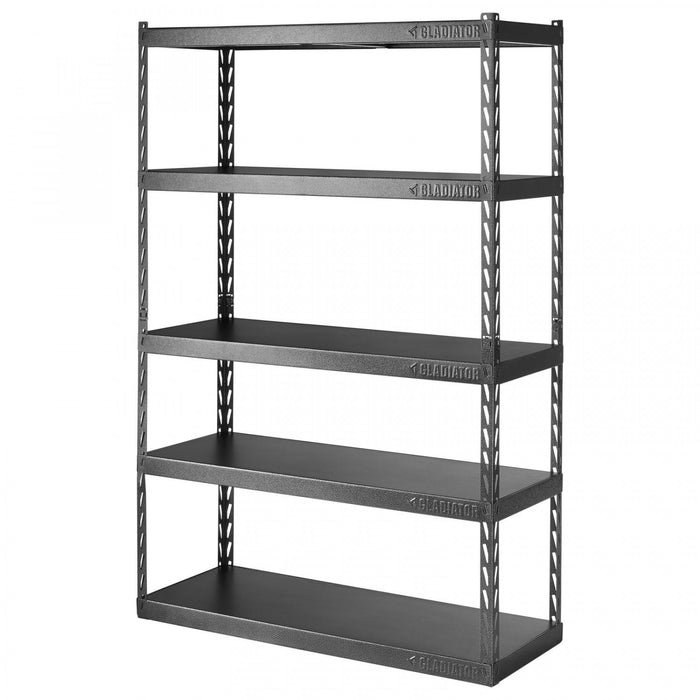 Gladiator 48\" Wide EZ Connect Rack with Five 18\" Deep Shelves - Hammered Granite