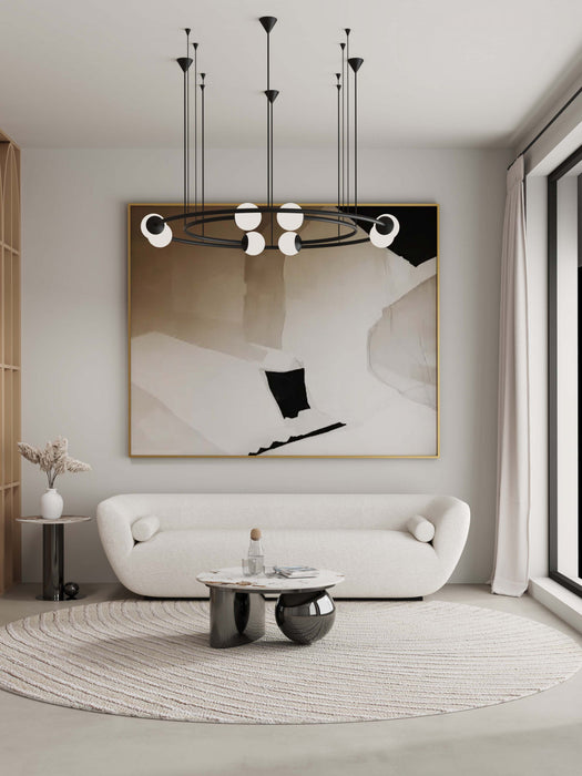 Laurel Modern Glam 2-Piece Coffee Table & End Table Set in Black Coffee Table Set