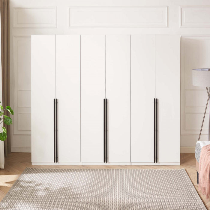 Lee Modern 32\" Wardrobe Closet in White - Set of 3 Armoire