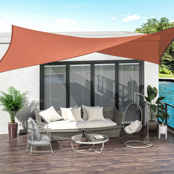 Outsunny Rectangle 13' X 20' Canopy Sun Sail Shade Garden Cover Uv Protector Outdoor Patio Lawn Shelter With Carrying Bag (red)
