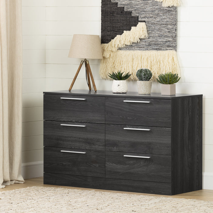 Step One Essential 6-drawer Dresser - Gray Oak