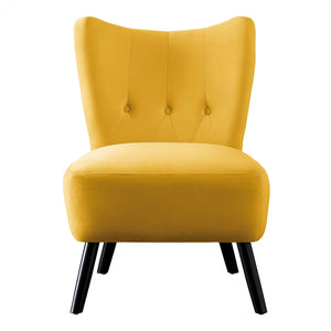 Ginny Accent Chair Yellow Velvet