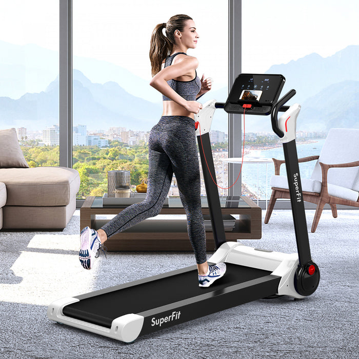 Superfit Folding 2.25hp Electric Treadmill Running Machine App Control Bluetooth