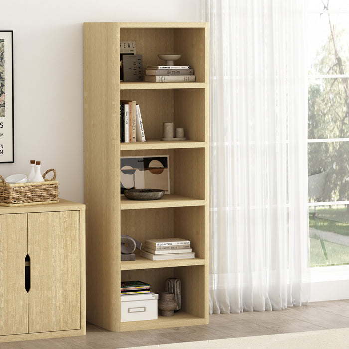 Rivington Modern 28\" Open Bookcase in Natural Oak