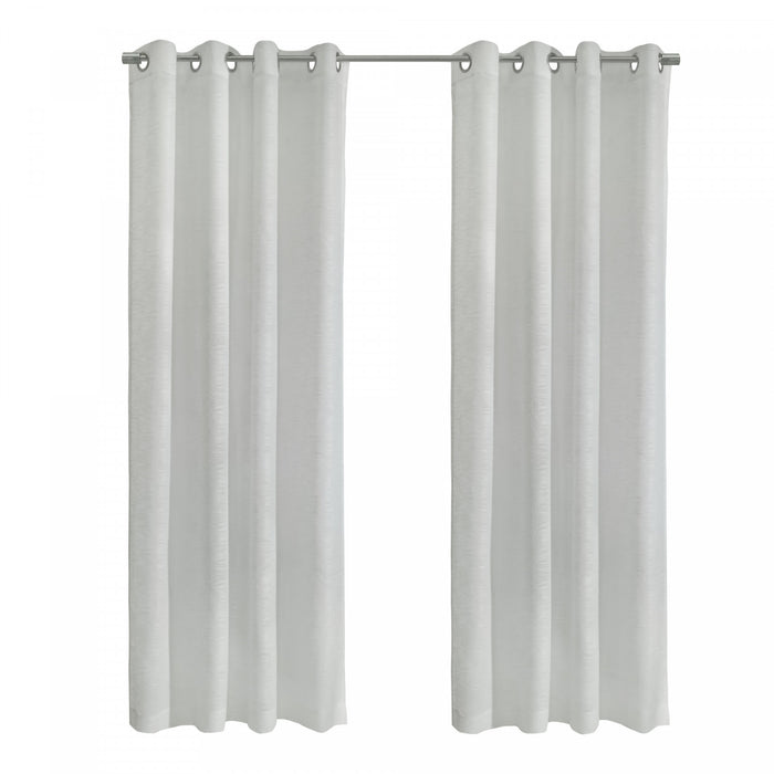 Habitat Boucle White Sheer Grommet Curtain Panel - 52 x 84