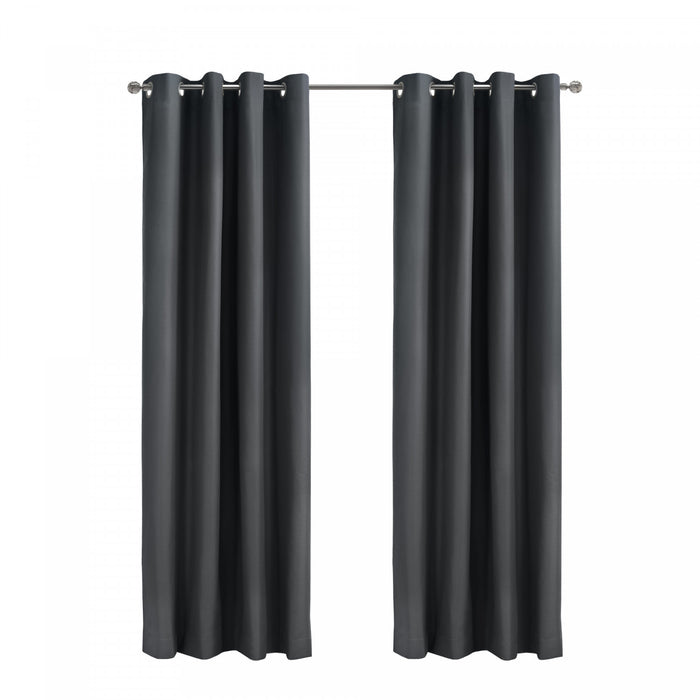 Thermaplus Alpine Charcoal Blackout Grommet Curtain Panel - 52 x 84