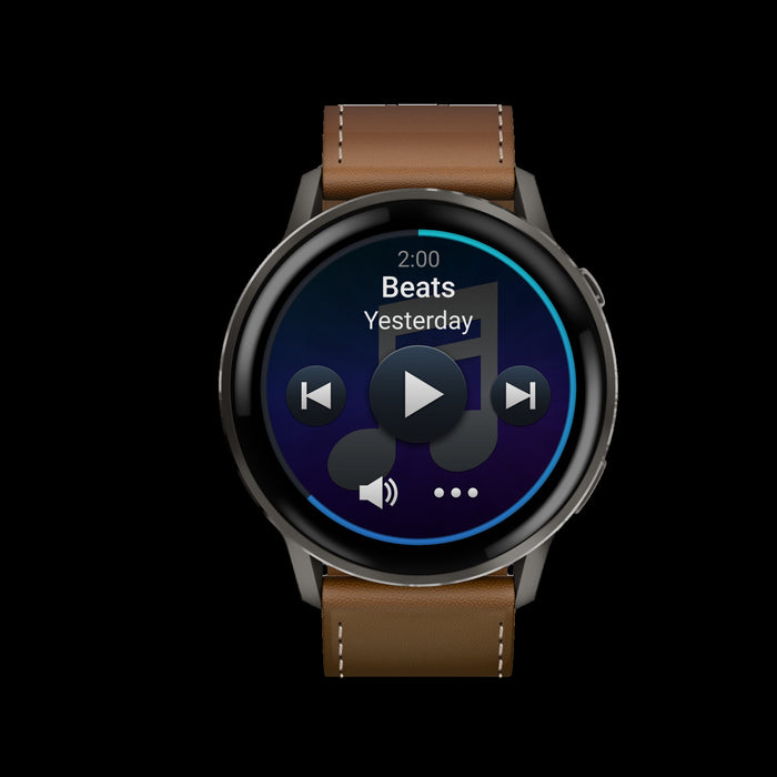 Garmin Venu 4 45mm Slate Leather Durable Smartwatch - Navigation Wearable, Advanced Routing, Weather Reminders, Training Insights, Auto Lap