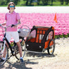 Aosom 2-seat Child Bike Trailer For Kids With A Strong Steel Frame, 5-point Safety Harnesses, & Comf|Aosom Remorque Velo 2 Places Pour Enfants Avec Cadre En Acier Solide, Harnais De Securite 5 Points E