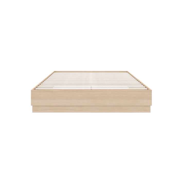 Nordika Milano Platform Full Bed - Natural Blonde Oak