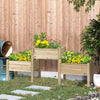 Outsunny 3-tier Raised Garden Bed, Elevated Planter Boxes, Freestanding Wooden Plant Stand For Veget|Outsunny - Lit De Jardin Sureleve A Trois Niveaux Avec Trois Bacs A Plantes Sureleves, Support De Pl