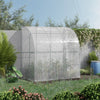 Outsunny 7' X 4' X 7' Outdoor Lean-to Walk-in Garden Greenhouse With Roll-up Door Hot House For Plan|Outsunny 7' X 4' X 7' Serre De Jardin Adossee Porte Zippee Enroulable Couverture Pe Resistante Aux U