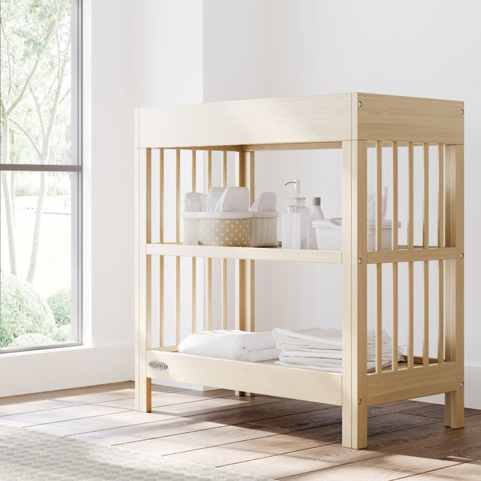 Graco Teddi Changing Table with Water-Resistant Changing Pad - Driftwood