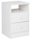 Astrid 2-Drawer Nightstand - White