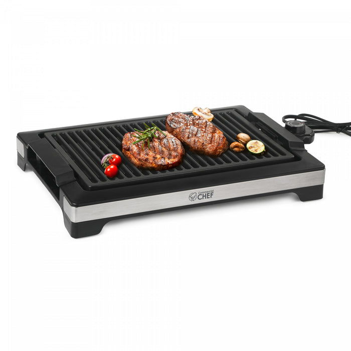 CHK Series Commercial Chef Indoor Electric Grill, CHIG20B, Black/Stainless Steel