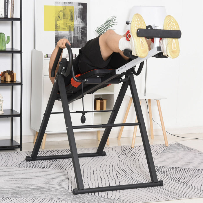 Soozier Folding Inversion Table With Safety Belt, 20°/40°/60° Adjustable