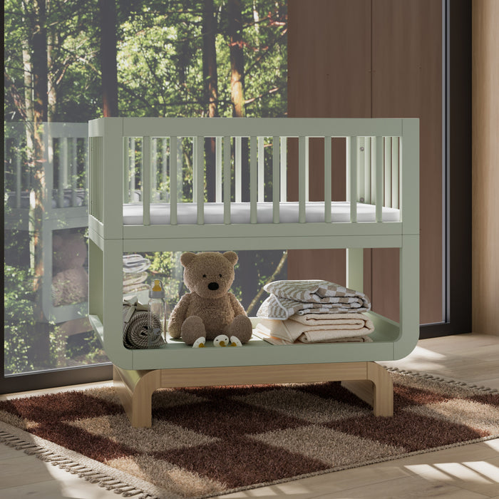 Storkcraft Santorini Deluxe 3-in-1 Convertible Bassinet - Sage/Driftwood