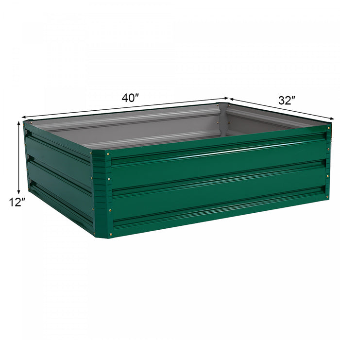 Costway 40\"x32\" Patio Raised Garden Bed Vegetable Flower Plant Dark Green New