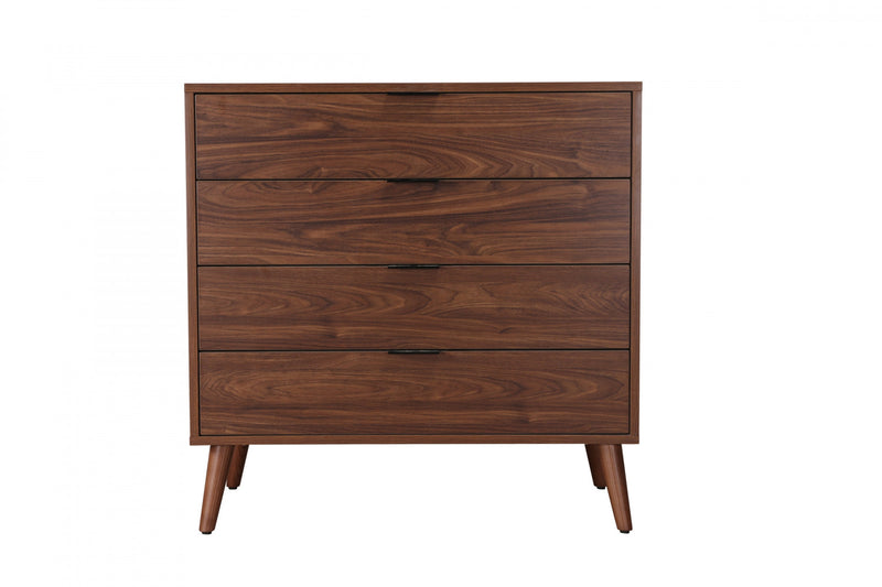 Flashby Chest With 4 Drawers, Faux Walnut