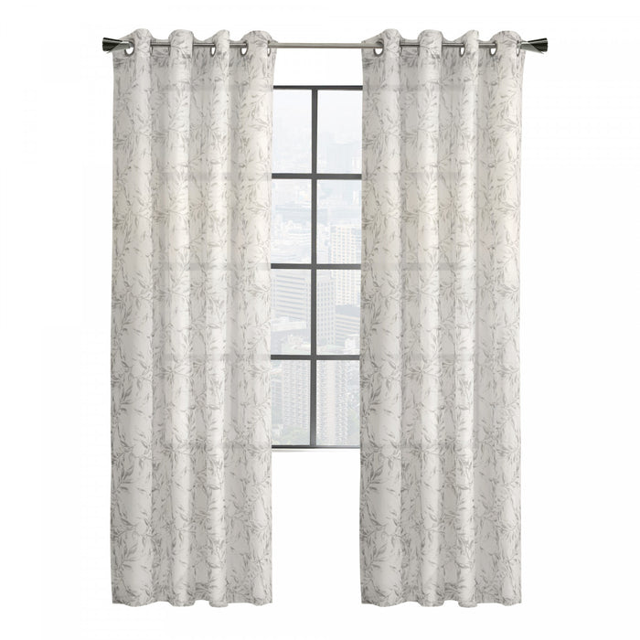 Habitat Jenny Grey Light Filtering Grommet Curtain Panel - 52 x 95