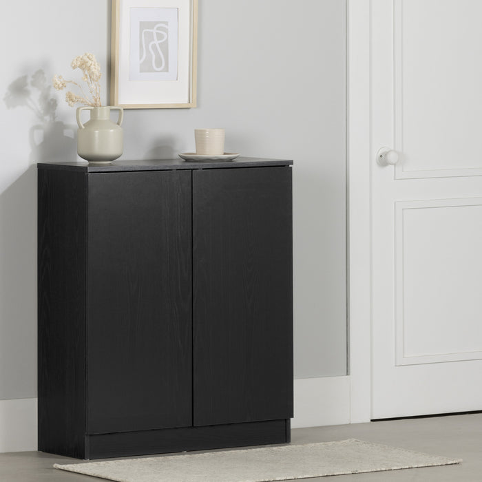 Arum 2-door Accent Cabinets - Black Oak  