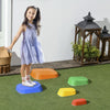 Outsunny Stepping Stones Kids, 5pcs Balance Stepping Stones For Kids, Obstacle Course Sensory Play R|Outsunny 5 Pieces D'equilibre Pour Enfants, Parcours D'obstacles, Jeu Sensoriel, Pierres De Riviere,