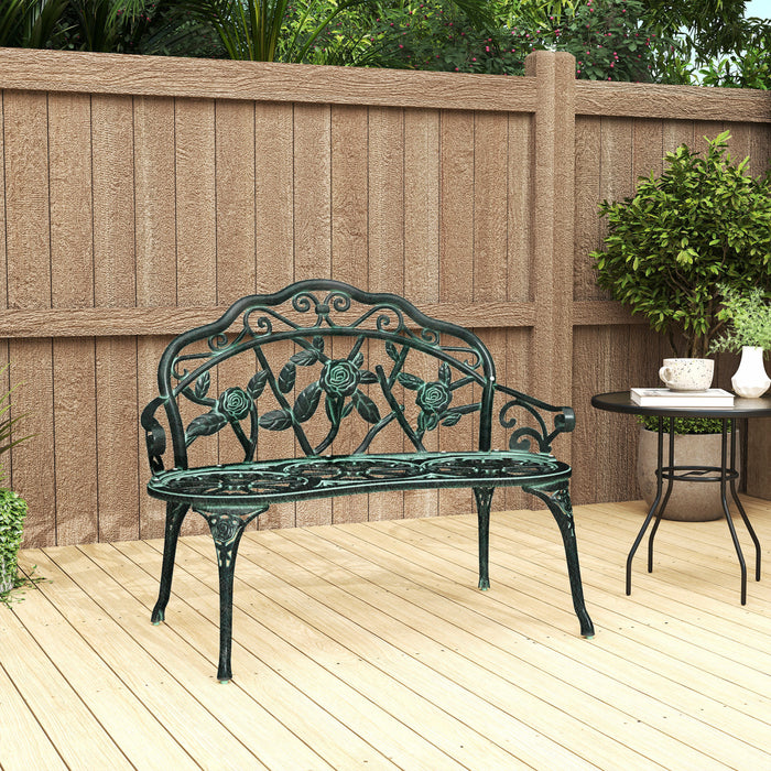 Outsunny 40\" Outdoor Garden Bench, Patio Garden Bench, Green