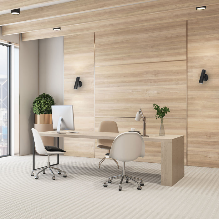 Dainolite Constance LED Wall Sconce 6w Matte Black Frosted Acrylic Diffuser Lamp