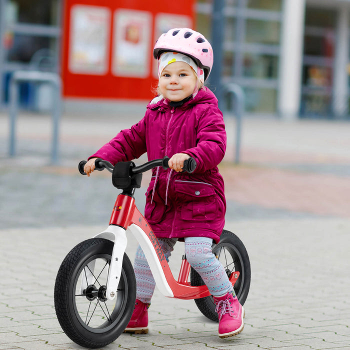 Costway 12 Inch Magnesium Toddler Balance Bike No Pedal Training Toddler Balance Bike Red
