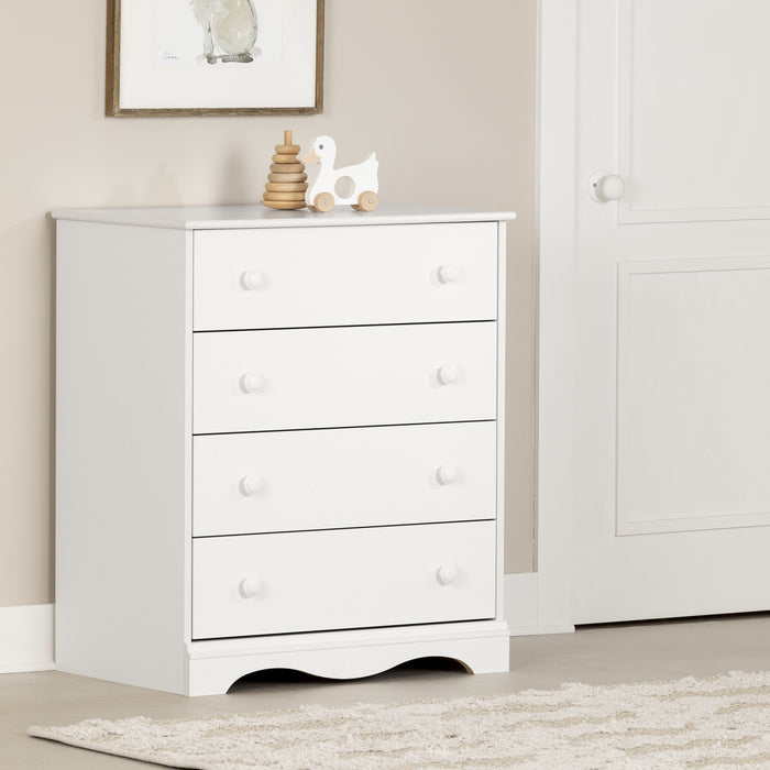 Angel 4-drawer Chest Dresser - Pure White 