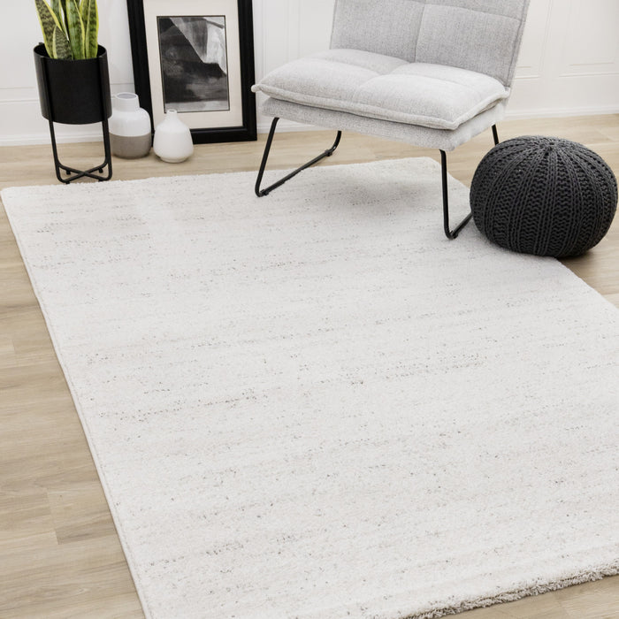 Surrey White Grey Speckled Rug, 5'3\" x 7'7\" Indoor Area Rug