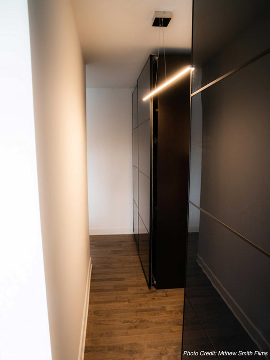 Dainolite Array LED Horizontal Pendant 30w 48\" Polished Chrome Finish White Acrylic Diffuser Lamp