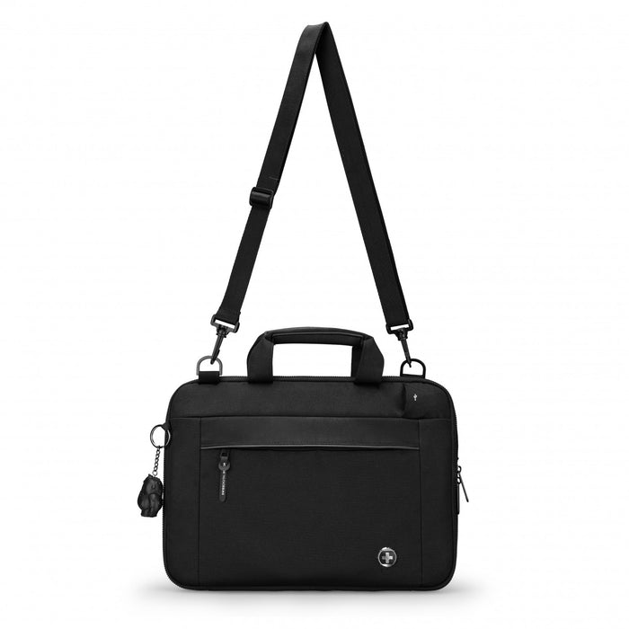 Swissdigital Bolligen 16\" Laptop Sleeve Bag – USB Charging, Water-Repellent, Add-A-Bag System, Padded Protection, Travel