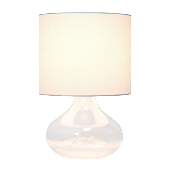 Ryley Glass Raindrop Table Lamp, Clear, 13.75\"H