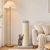 PawHut 30" Tall Cat Scratching Post, 7.9" Large Diameter Scratch Post with Natural Sisal Rope and Stable Base, Wooden Cat Scratcher for Indoor Kittens, Light Grey