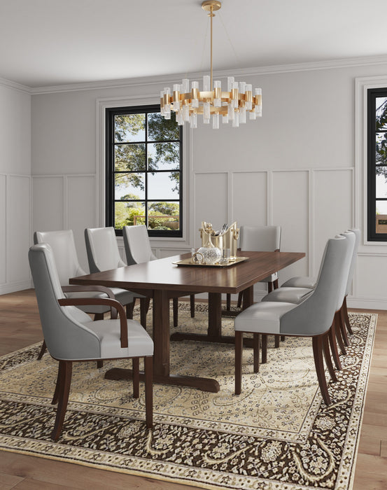 Shubert Modern 8-Piece Dining Chair Set in Light Gray