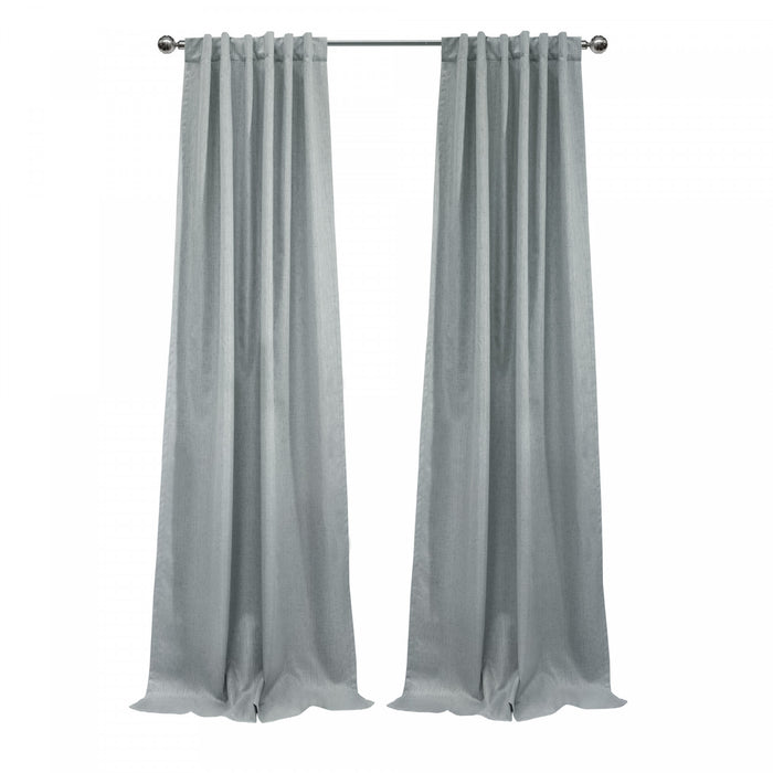 Thermaplus Denver Silver Blackout Dual Header Curtain Panel - 52 x 95