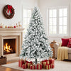 HOMCOM 7ft Flocked Christmas Tree with Hinged Design, Fir Xmas Tree