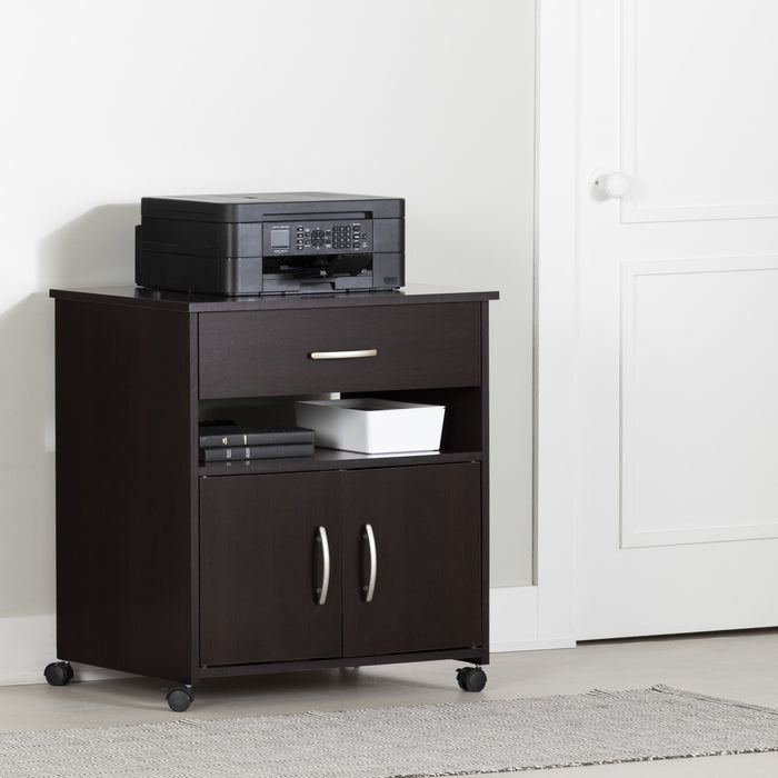 Axess Printer Cart On Wheels - Chocolate 