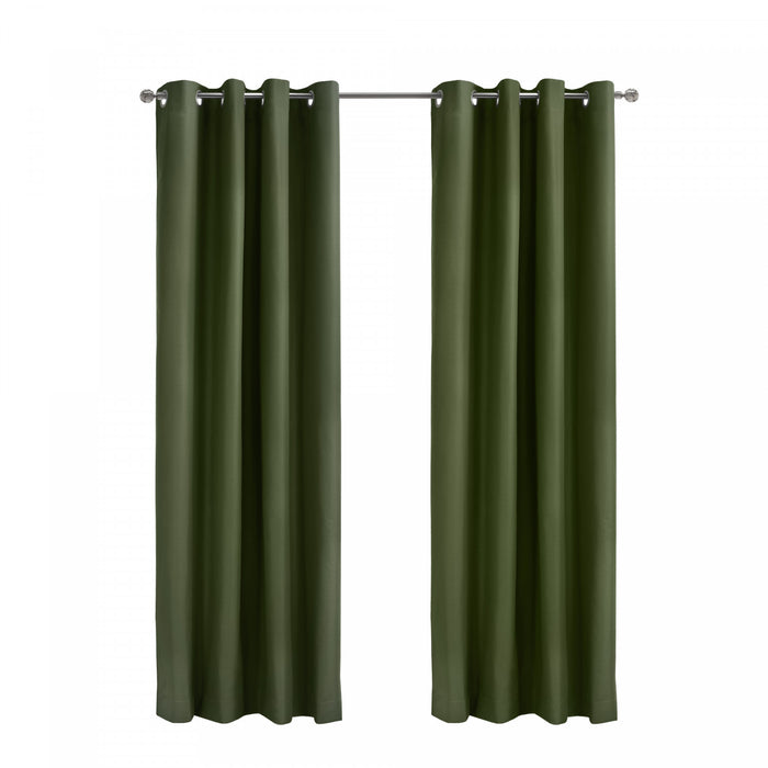 Thermaplus Alpine Olive Blackout Grommet Curtain Panel - 52 x 84