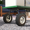Outsunny Set of 2 Pneumatic Dolly Wheels, 10" Wheels for Cart with 3.5" Axle Bore Hole Bearings, for Barn Carts, Hose Carts, Garden Carts, Sack Trucks, Black
