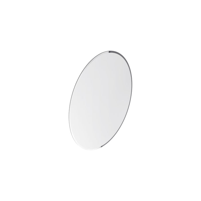 Mortise 20 Inch Frameless Oval Mirror In Chrome