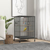 Pawhut 29" Bird Cage With Rolling Stand For Parrots, Love Birds, And Finches, Large Bird Cage With C|Pawhut Cage A Oiseaux 29" Avec Support Roulant Pour Perroquets Et Pinsons, Grande Cage A Oiseaux Ave