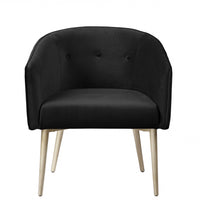 Velma Accent Chair Black Velvet